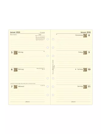 FILOFAX | Recambio de calendario semanal en alemán Personal 2026 | 